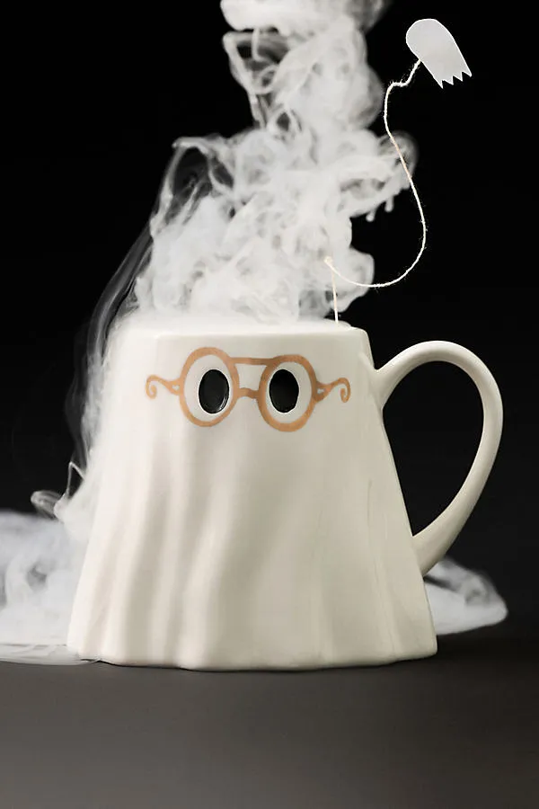 Molly Hatch Stoneware Ghost Mug - White, Gold product