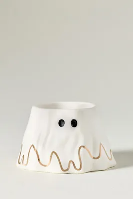 The Mud Fairy Ghost Nut Bowl - White, Stoneware product
