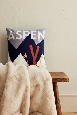 Aspen Square Cushion - Navy, Cotton product
