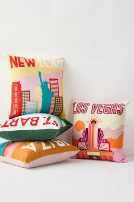 Las Vegas Needlepoint Cushion - Cotton, Velvet alternate view