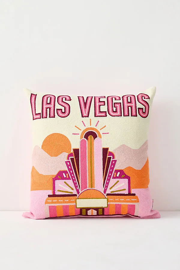 Las Vegas Needlepoint Cushion - Cotton, Velvet product