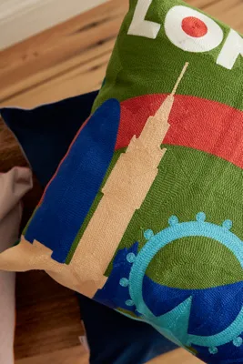 London Square Cushion - Cotton, Velvet product