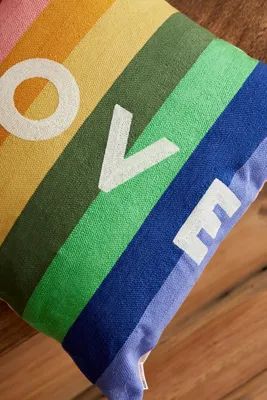 Love Square Cushion - Rainbow, Cotton product