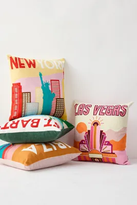St. Barts Needlepoint Cushion - Cotton, Velvet alternate view