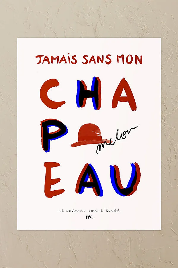 Another Art Project Le Chapeau Rond et Rouge Wall Art Print product