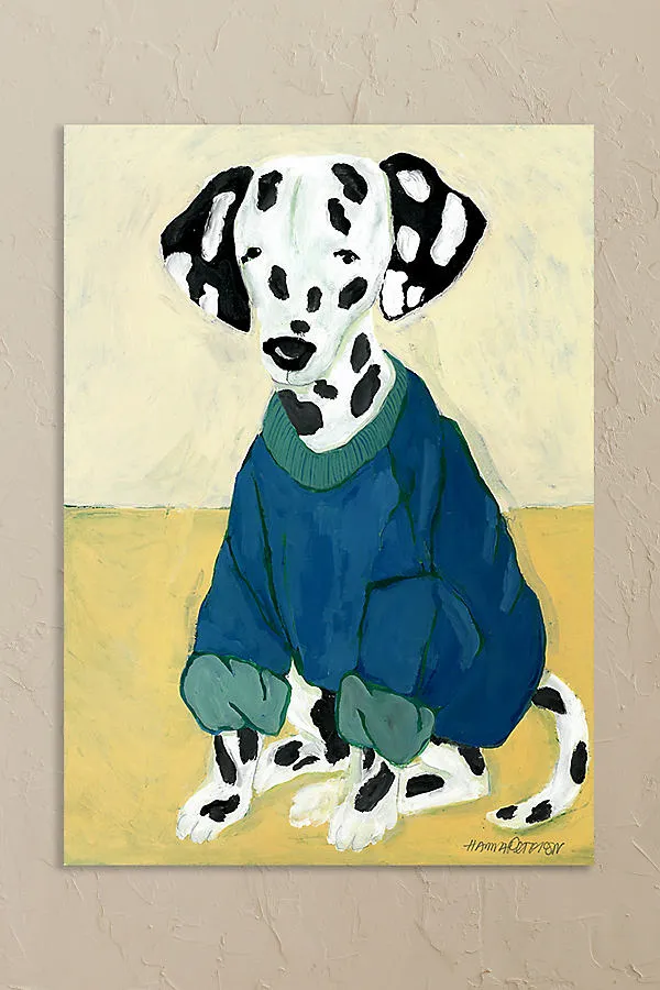 Dalmatian in Sweatshirt Art Print - Blue product