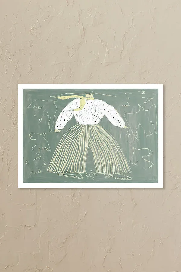 The Birds by Lucia Tuffley Small Wall Art Print - Green product