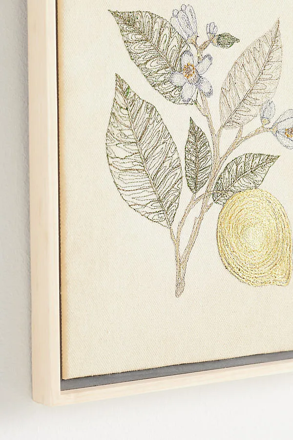 Citrus Lemon Thread Wall Art - Yellow product
