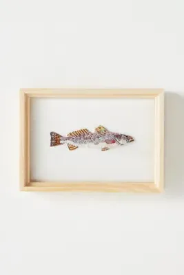 Fish Beaded Wall Art - Brown product