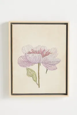 Flower Embroidered Wall Art - Purple product