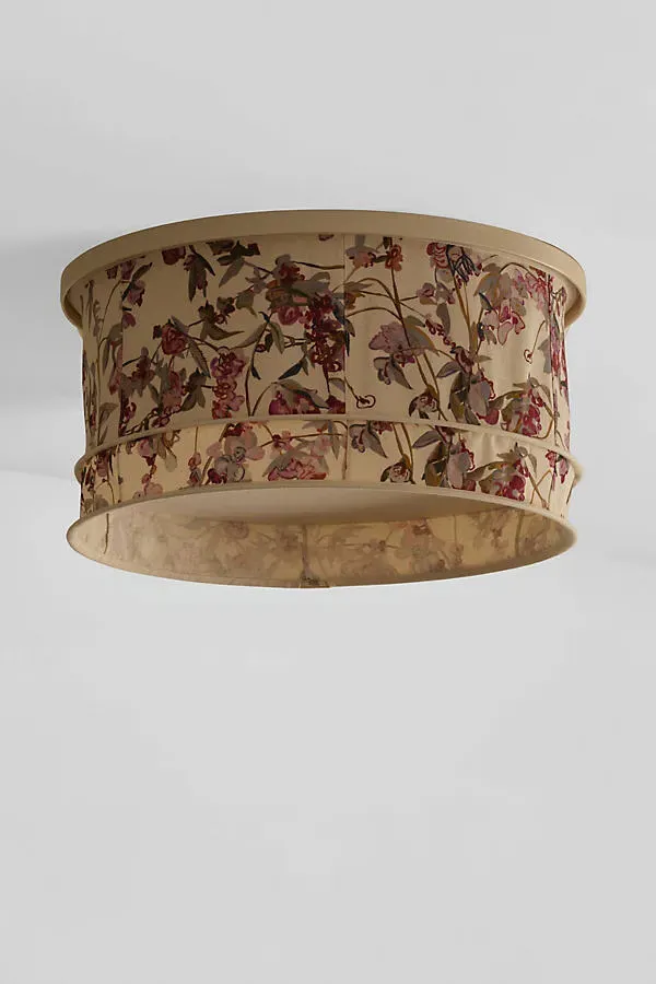 Tulip x Voutsa Drum Flush Mount Shade - Cotton by Anthropologie