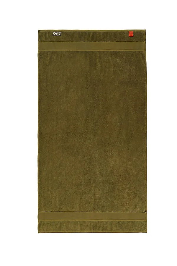 Stretch Solid Towel Collection - Green, Cotton by Anthropologie