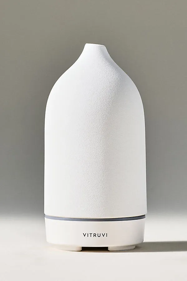 Stone Electronic Diffuser - White, Plastic by Anthropologie