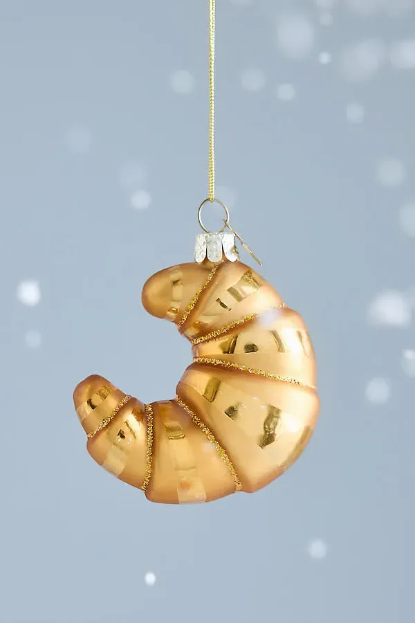 Glass Croissant Ornament - Beige by Anthropologie