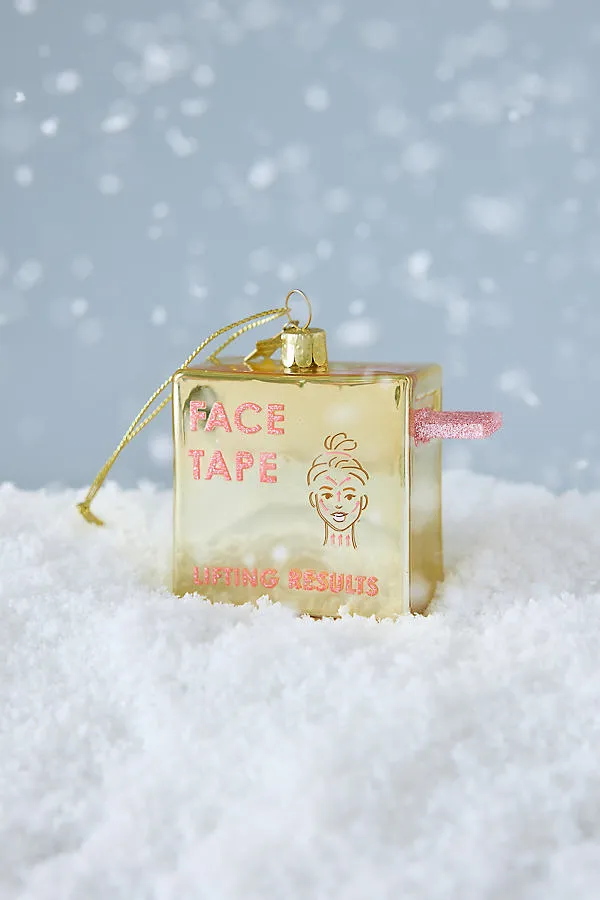Glass Face Tape Ornament - Pink by Anthropologie