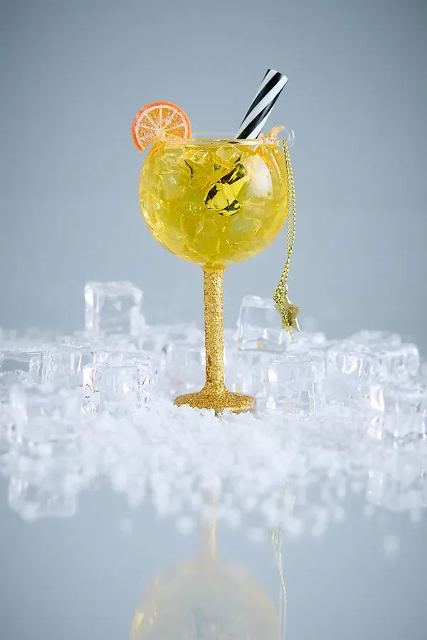 Glass Orange Spritzer Ornament - Glass by Anthropologie