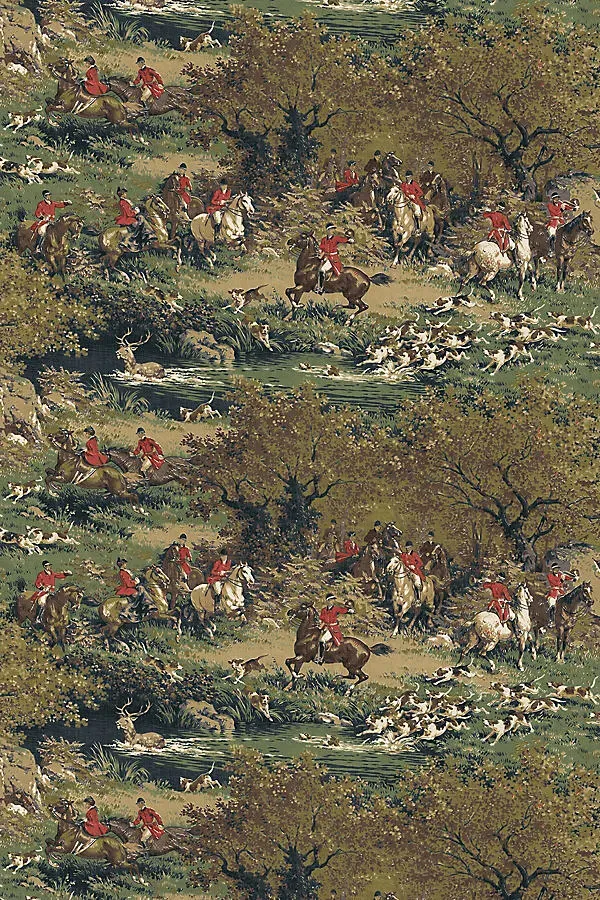 Hunt Nature Landscape Scene Peel-and-Stick Wallpaper - Green product