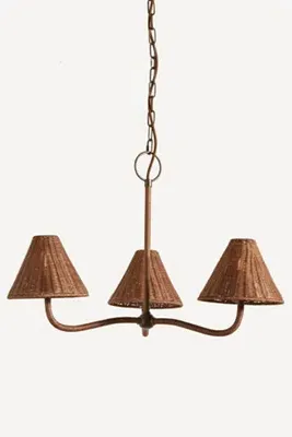 Delphine Wicker Chandelier - Brown product
