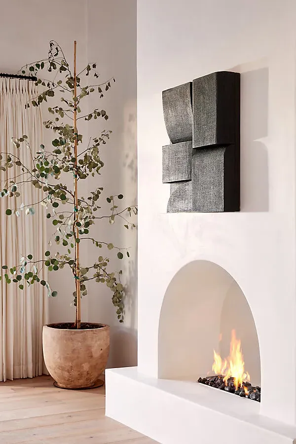 Wabi Asymmetrical Wall Art - Black, Jute by Anthropologie