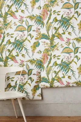 York Wallcoverings Fiji Garden Tropical Wallpaper - White product