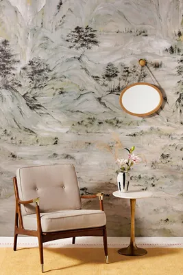 York Wallcoverings Misty Mountain Scenic Mural - Beige product