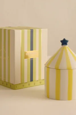 Amber & Bergamot Carnival Ceramic Candle - Yellow product