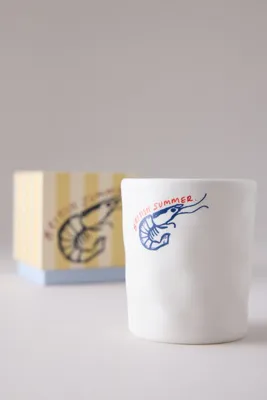 St Ives Beach Club Wild Fig & Fennel Shrimp Candle - White product