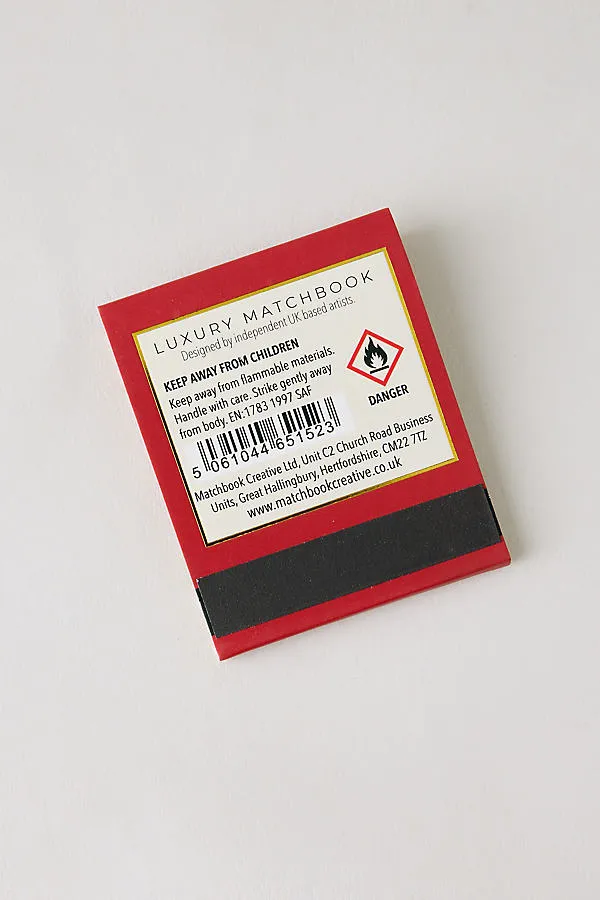 Zesty Lemons London Beer Matchbook - Red by Anthropologie, alternate view