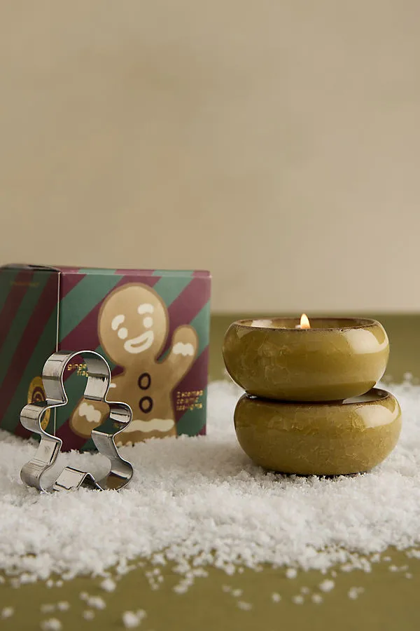 Zesty Lemons London Gingerbread Tealights Set of 2 by Anthropologie