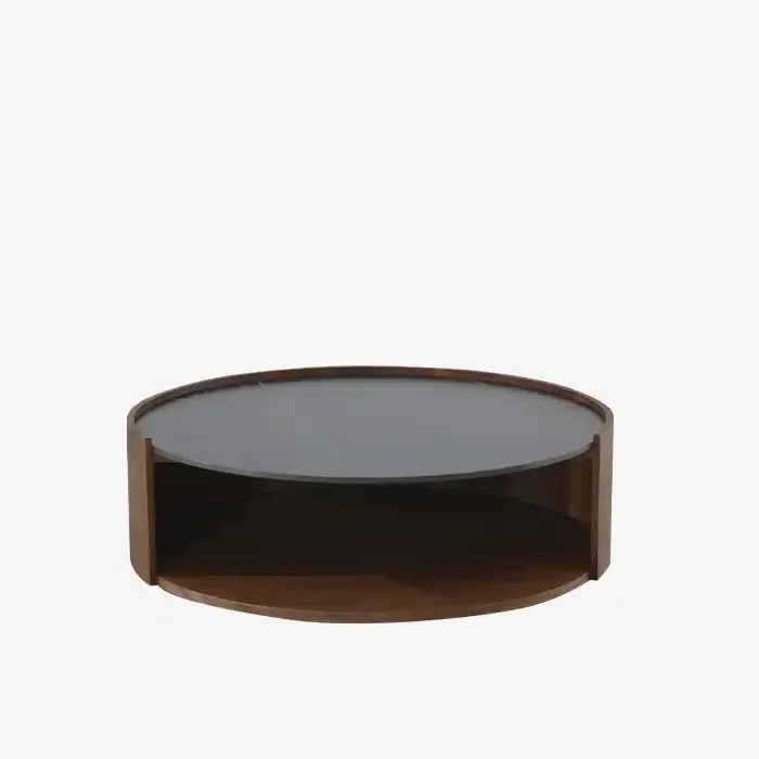 Coffee Table with Ceramic Top - Brown, MDF image