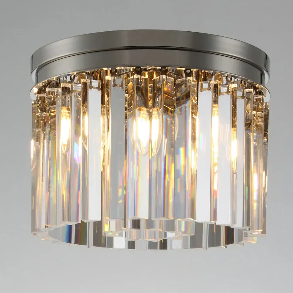 Crystal Ceiling Light - Polished Nickel image