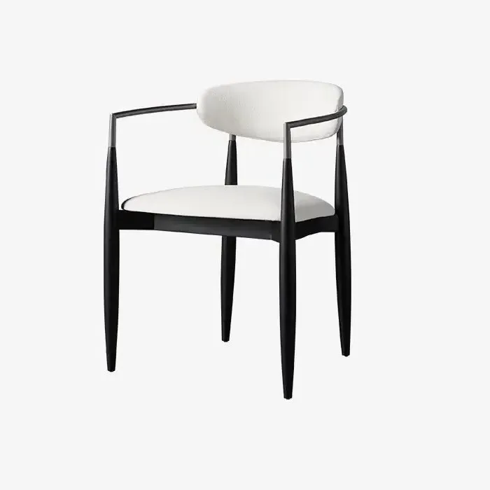 Dining Chair with Supportive Backrest - Black/White
