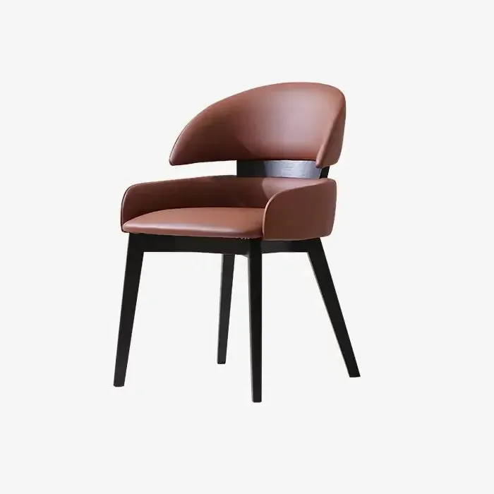 Emberwood Dining Chair - Brown, Leather