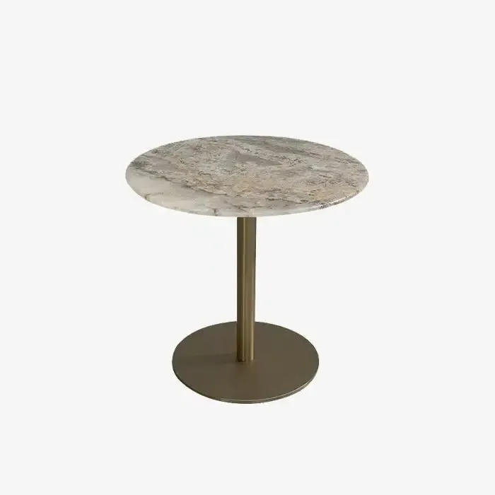 Side Table - Brown, Stone/Steel image