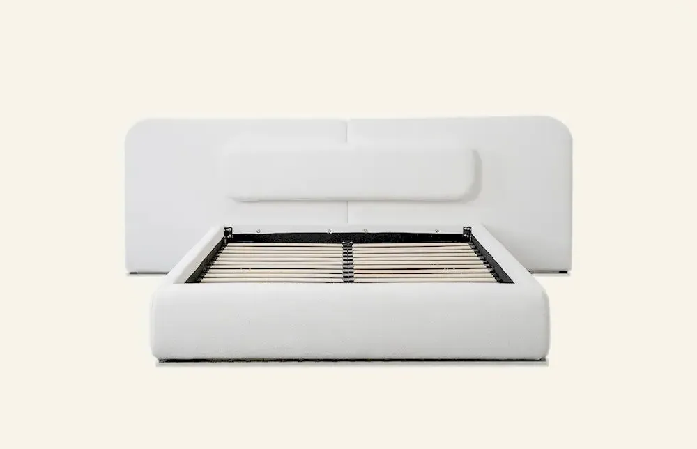 Upholstered Bed Frame - Cream, Boucle image