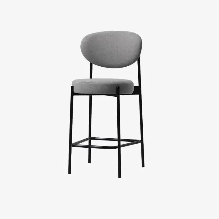 Velour Barstool - Grey, Cotton/Linen image