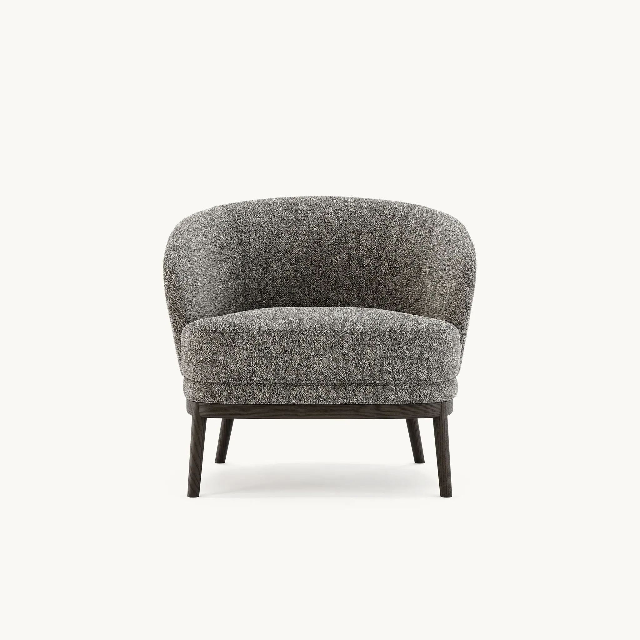 Armchair with Wooden Base - Toffee