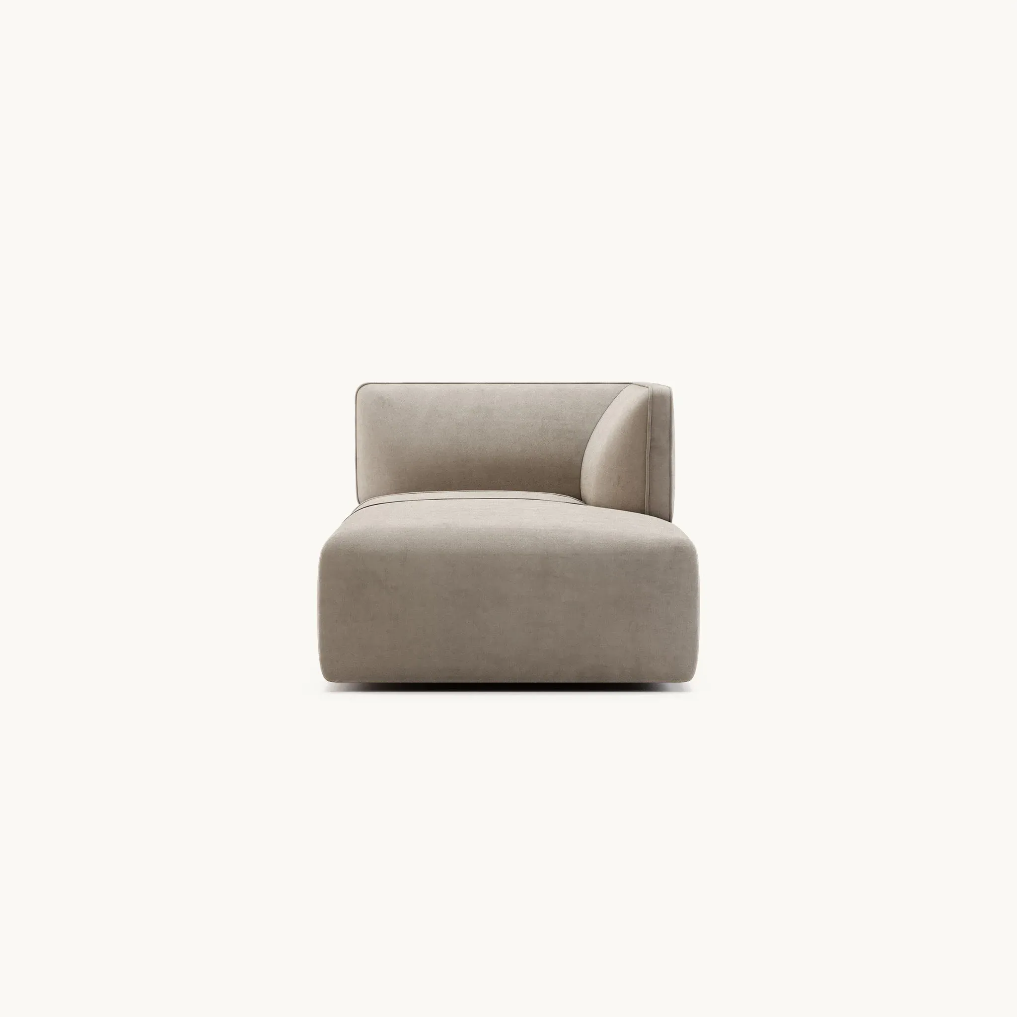 Chaise Longue Module Sofa - Elephant, Upholstered image