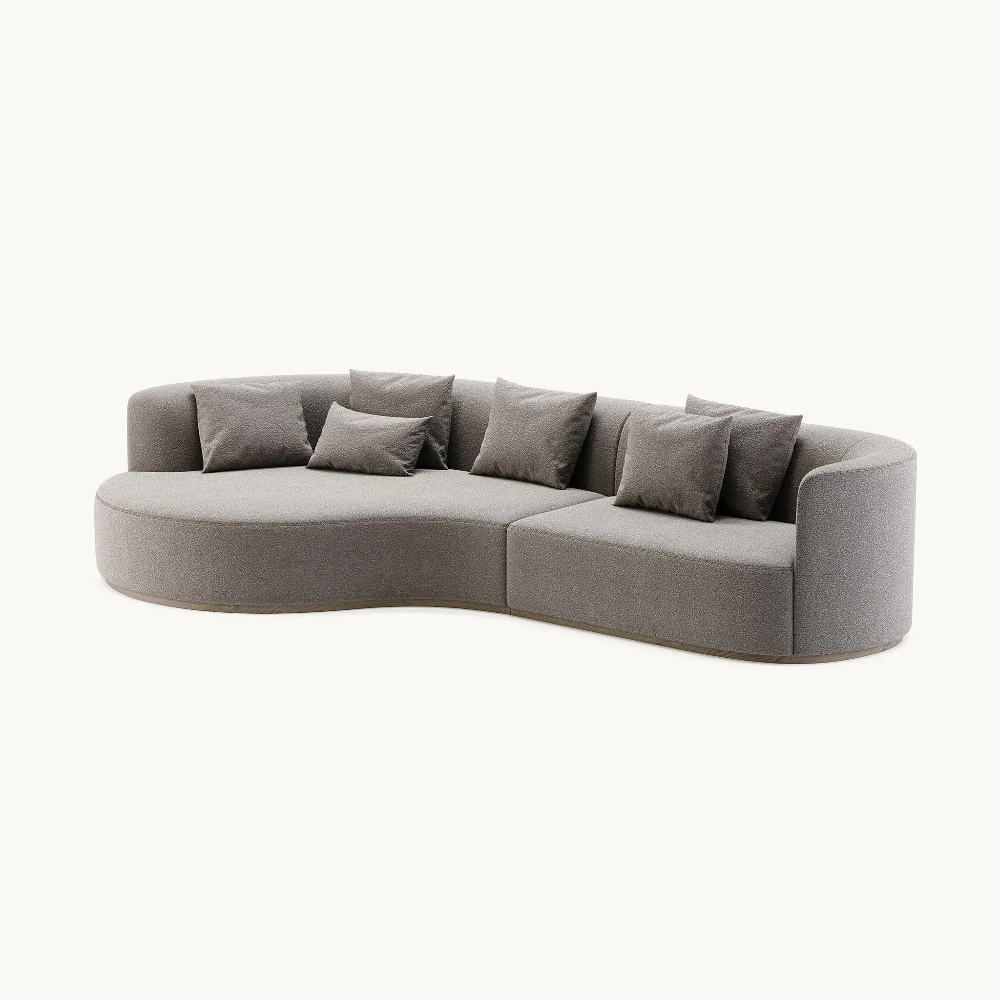 Chaise Longue Sofa with Stitching - Elephant image