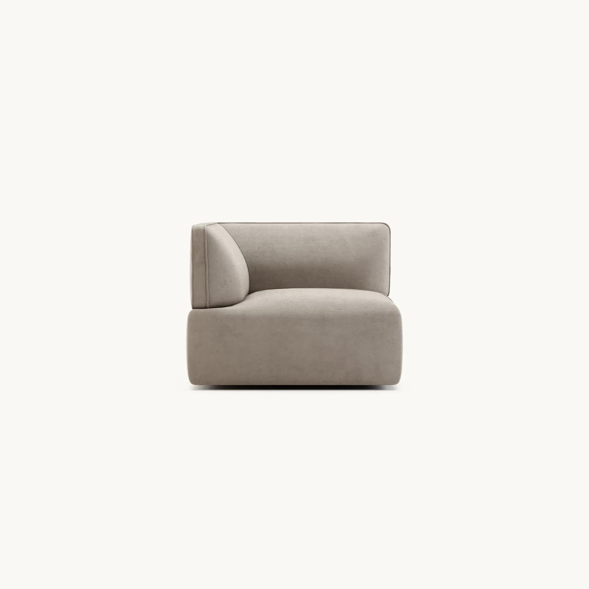 Corner Module Sofa with High Cushions - Taupe image