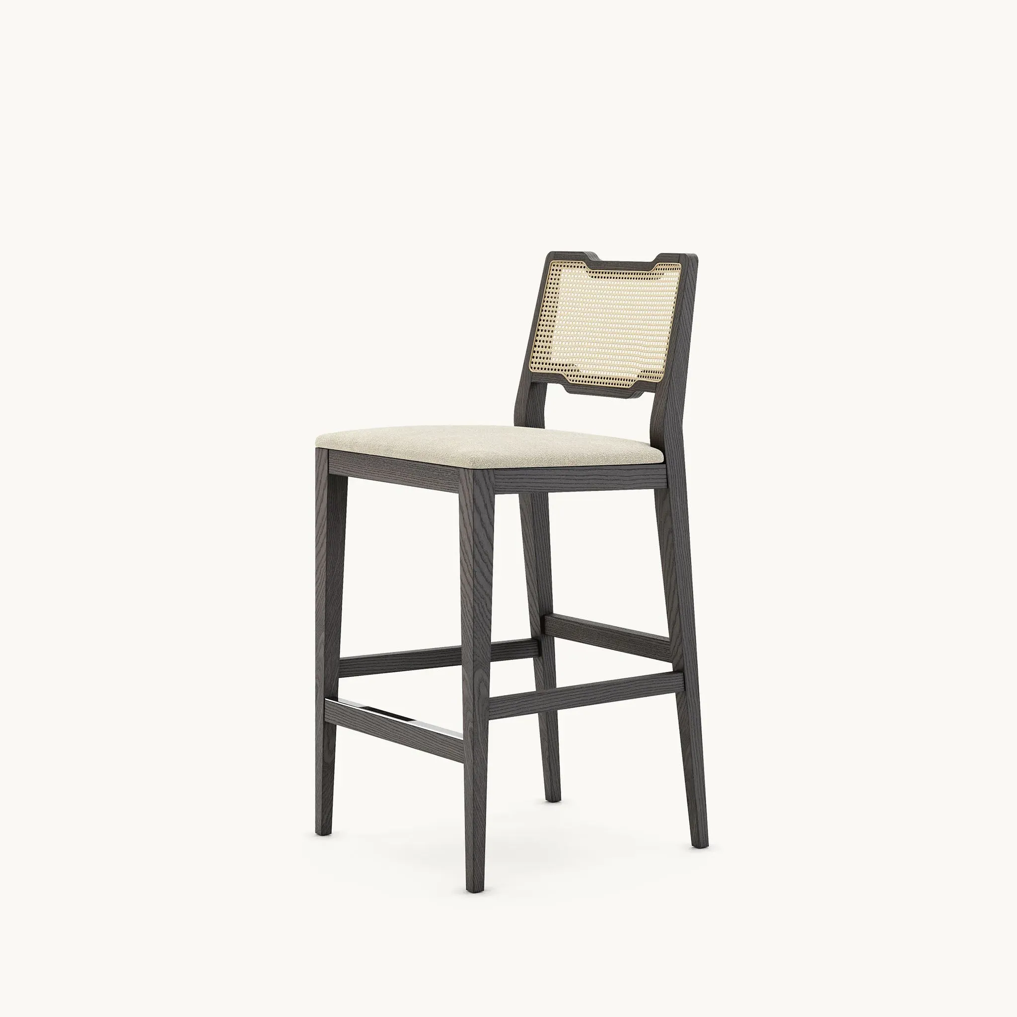Counter Chair with Woven Back - Black, Wood image