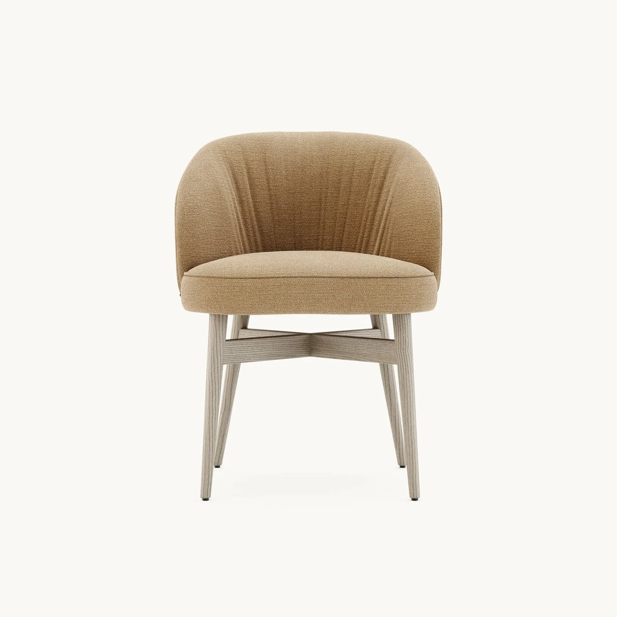 Dining Chair with Vertical Folds - Cement image