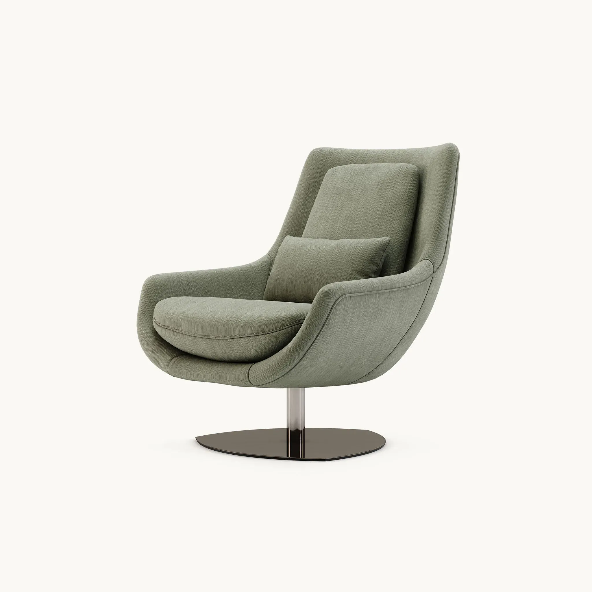 Egg-Shaped Swivel Armchair - Ocean