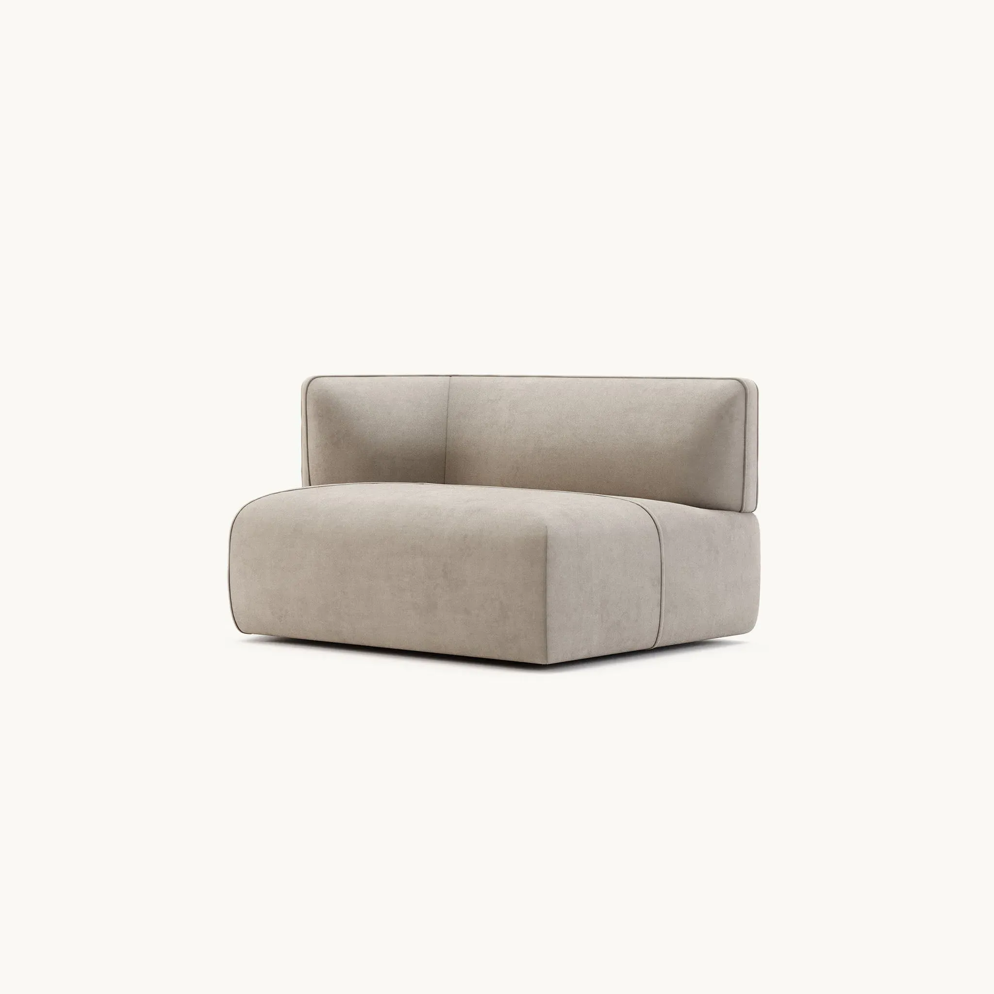 End Module Sofa with Armrest - Seapearl