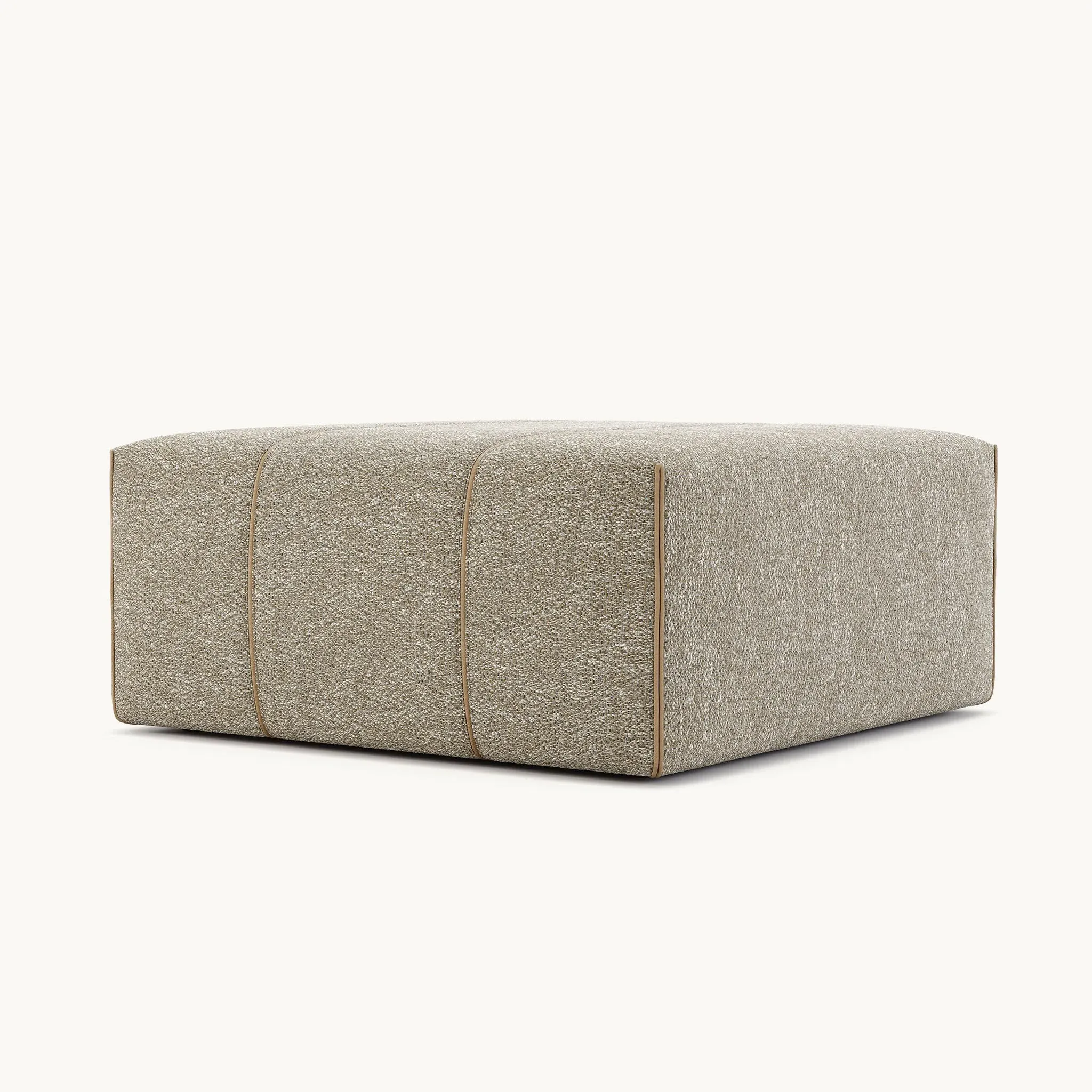 L Ottoman with Piping - Charcoal image