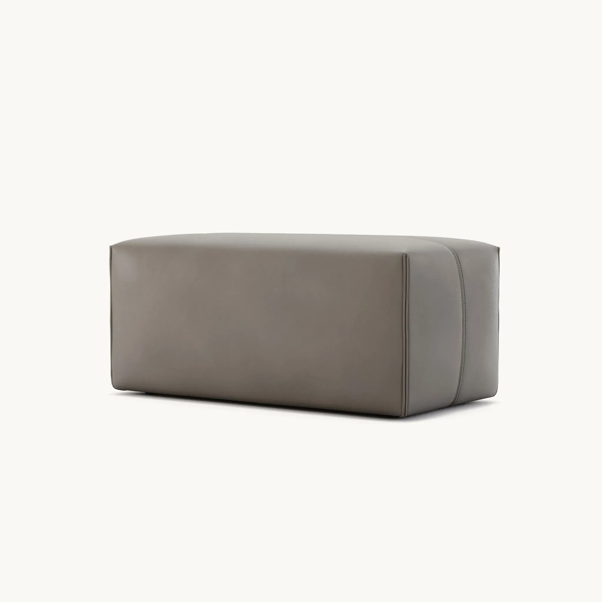 M Ottoman with Piping - Cement image