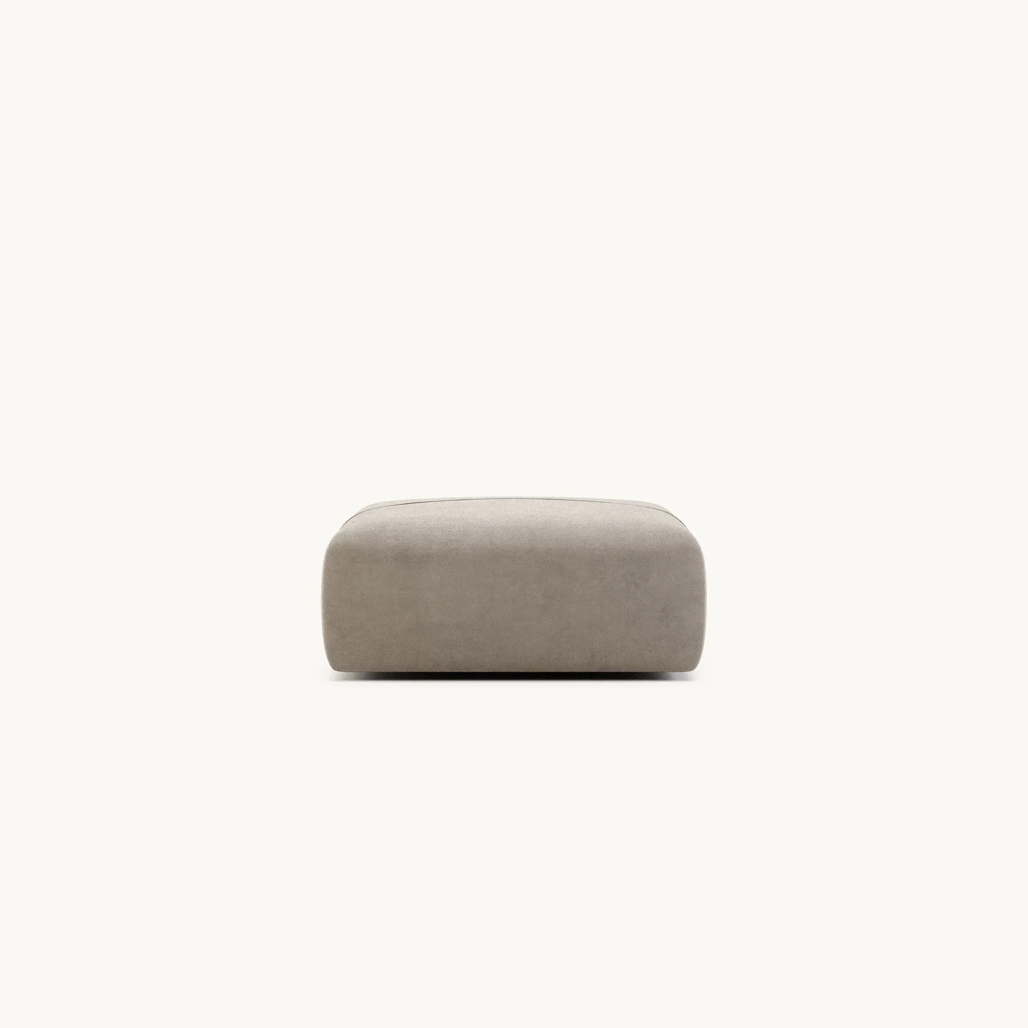 Modular Pouf with High Cushion Seat - Upholstered