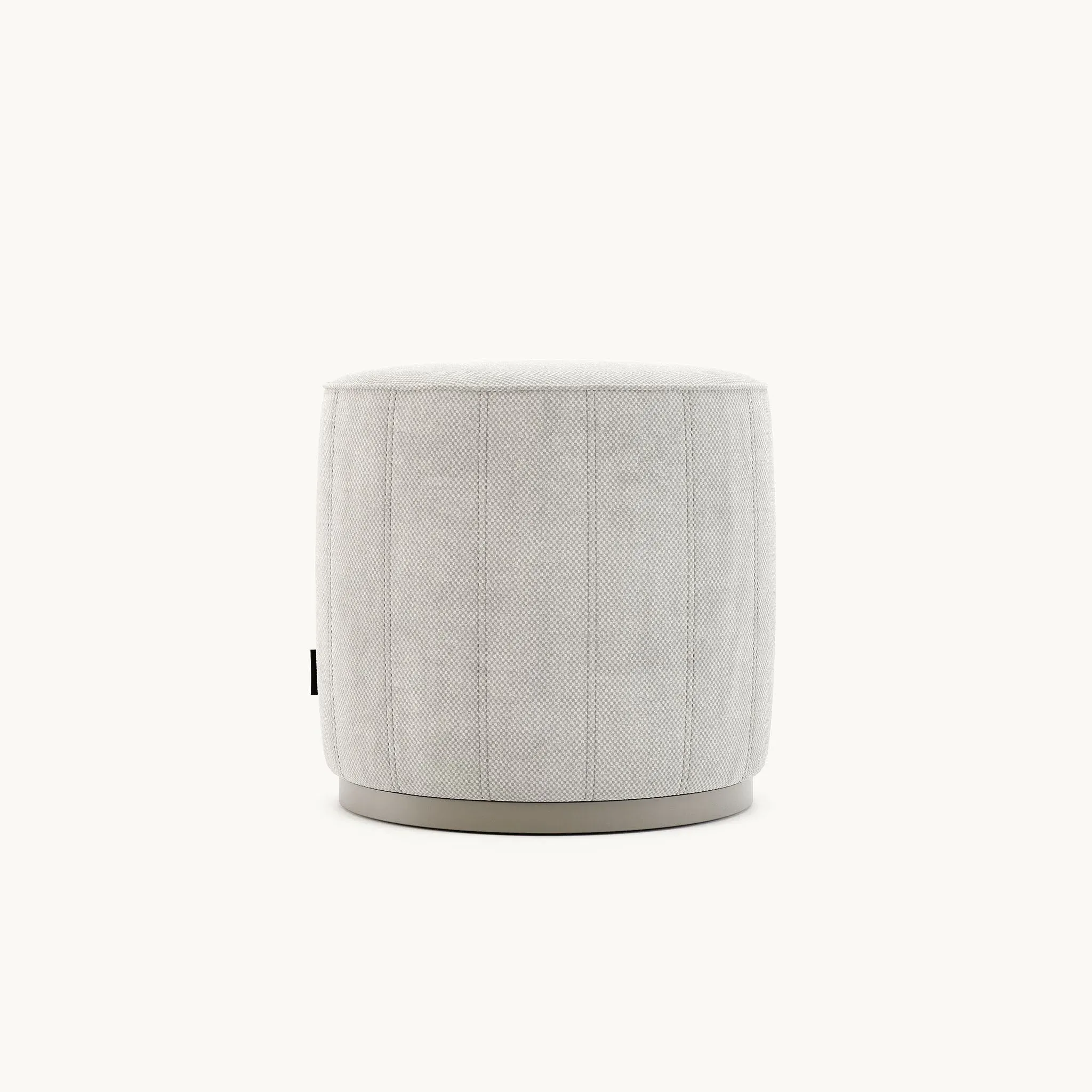 Round Ottoman with Pleated Detail - Moss
