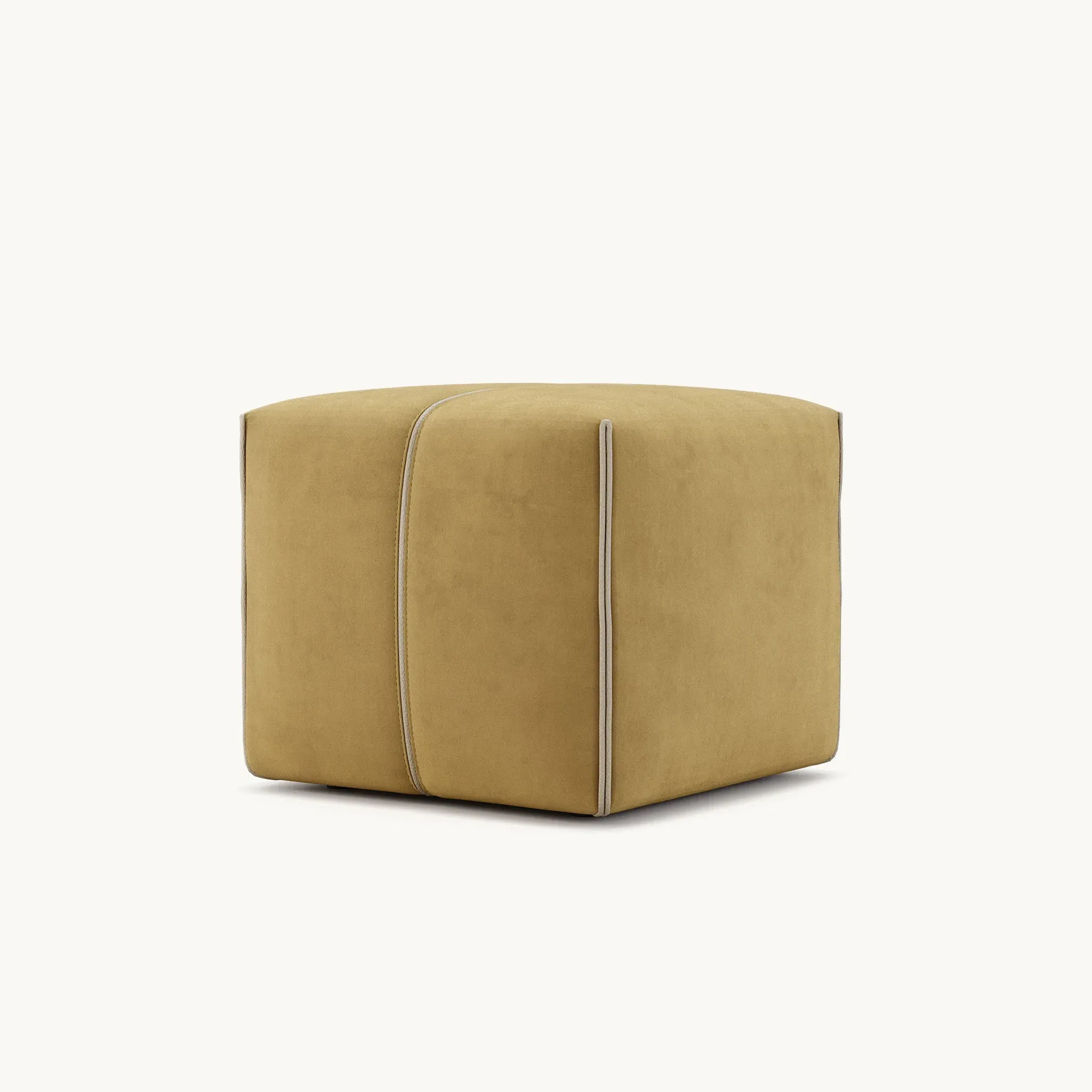 Small Ottoman with Piping Detail