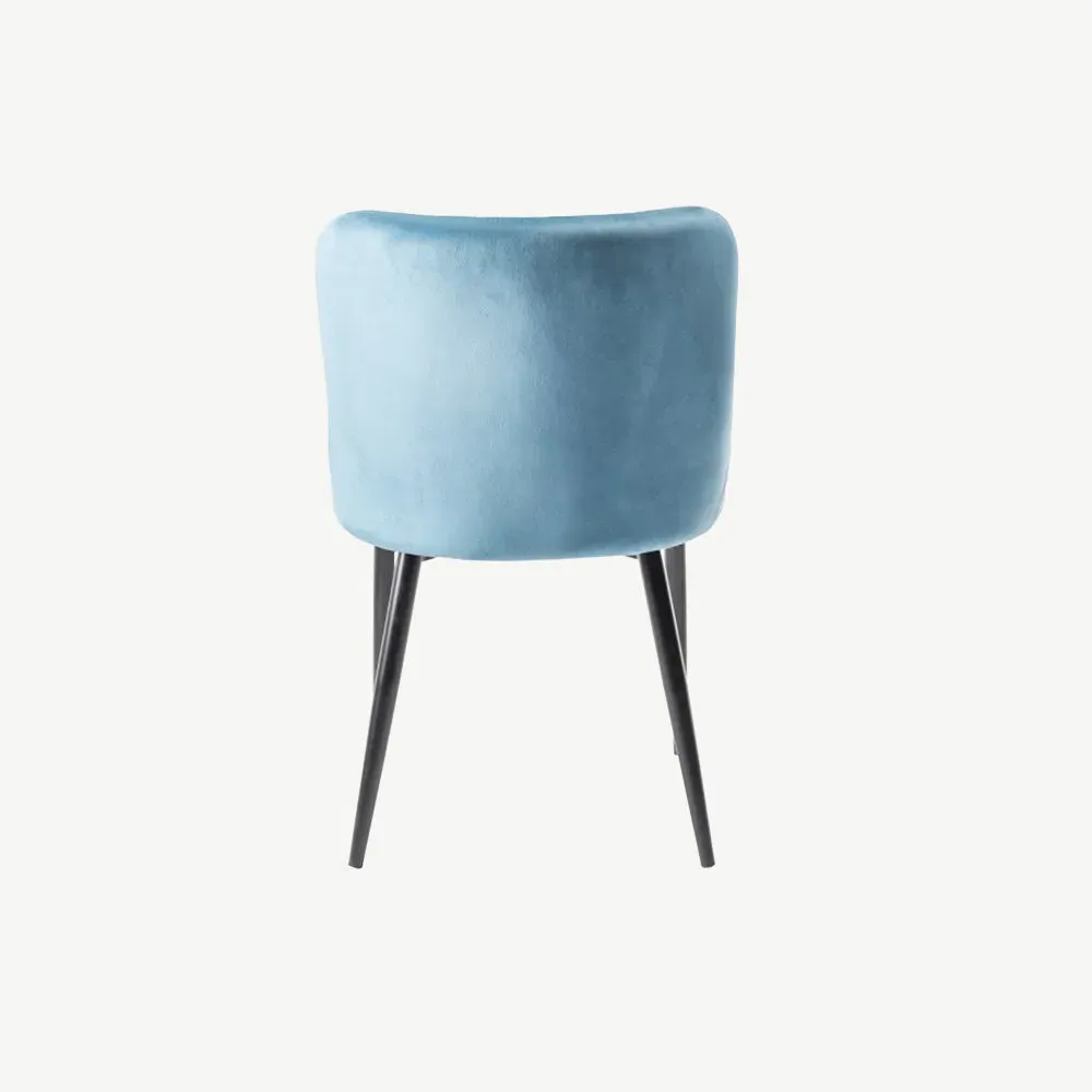 Alberta Dining Chair - Blue, Velvet alternate view